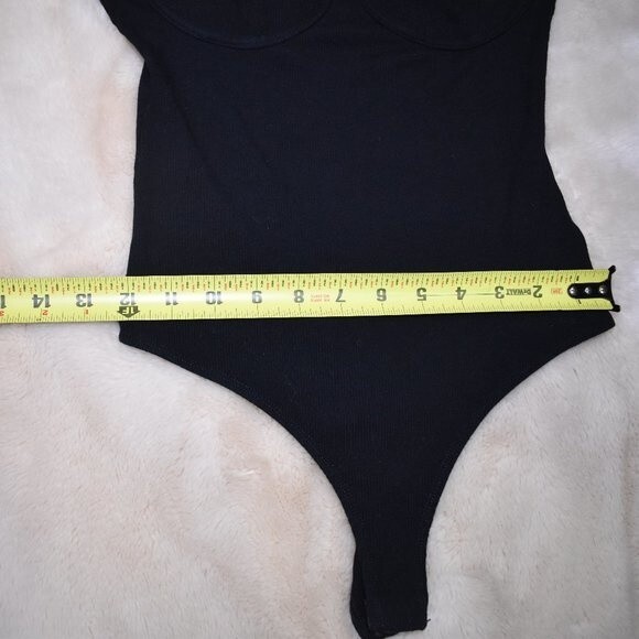 Brooklyn Karma Black Strappy Underwire Bodysuit Size Medium Thong Adjustable - Picture 11 of 16